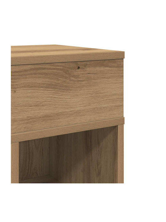 Wooden Brown Bedside Table 25x31x66cm