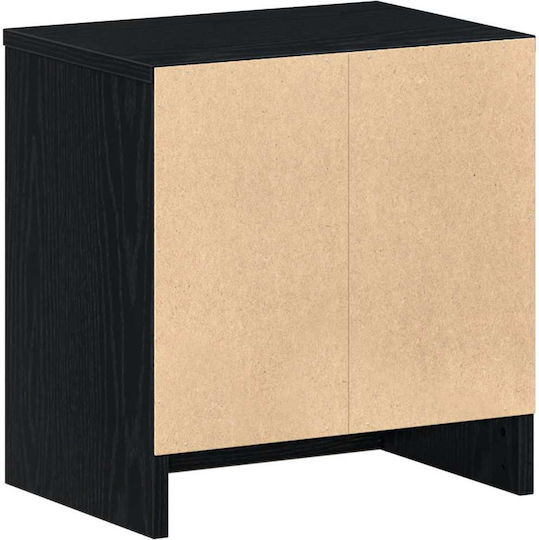 Nachttische Holz Schwarz 2Stücke 39x28x41cm