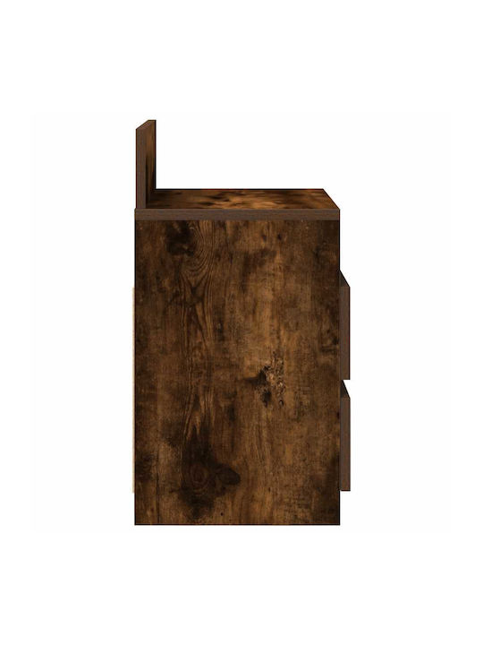 Κομοδίνα Ξύλινα Καφέ 2τμχ 40x33x60cm