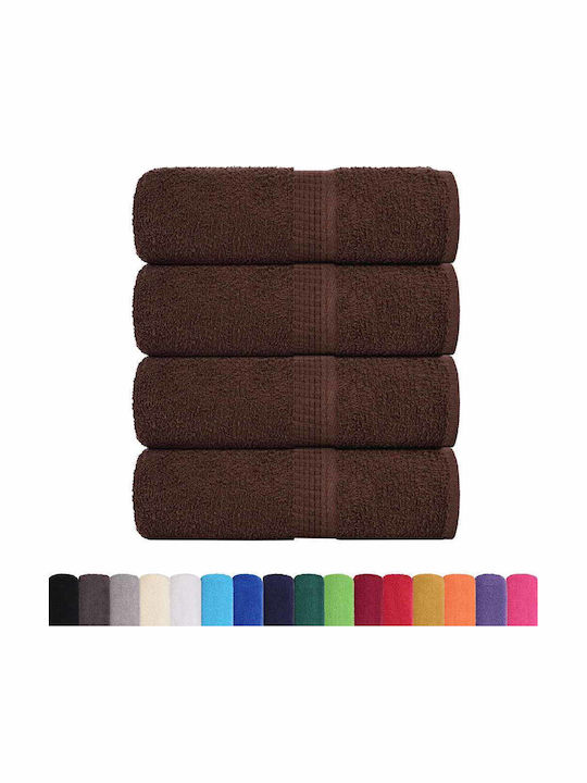 vidaXL Bath Towel Set 4pcs Brown Weight 360gsm