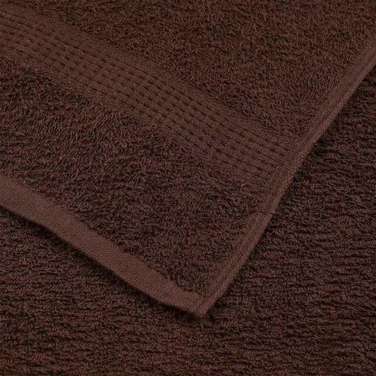 vidaXL Bath Towel Set 4pcs 30xcm Brown Weight 360gr/m²