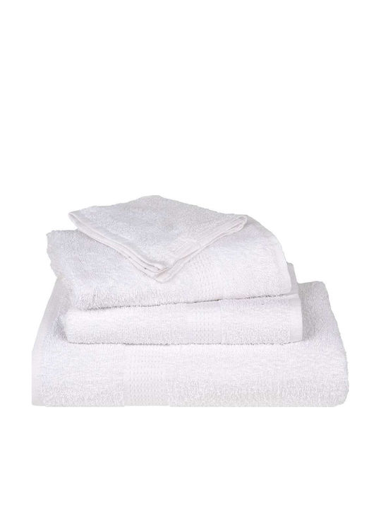 vidaXL Bath Towels Set 2 pcs White Weight 360gsm