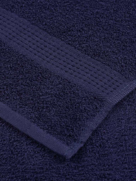 vidaXL Πετσέτα Χεριών Μπλε Σκούρο 2τμχ Βάρους 360gr/m²