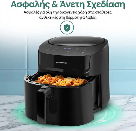 Emerio Air Fryer 7.2lt Μαύρο AF-129622.1