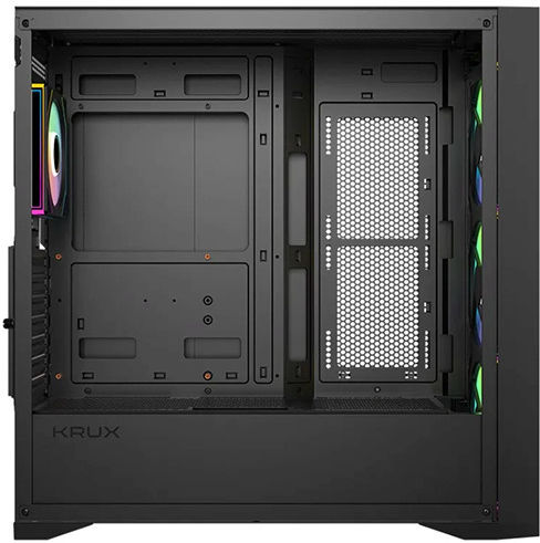 Krux Vox Gaming Carcasă PC Middle Tower cu Panou Lateral și Iluminare ARGB Neagră
