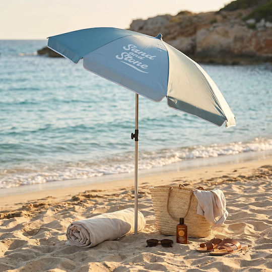 Sand & Stone Folding Beach Umbrella Diameter 1.6m Green
