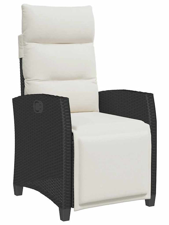 Gartenstühle Rattan Schwarze mit Kissen