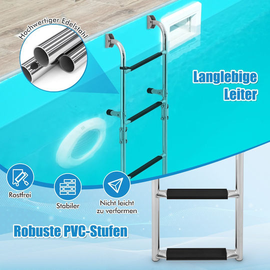 Costway Aluminum Ladder with 4 Steps