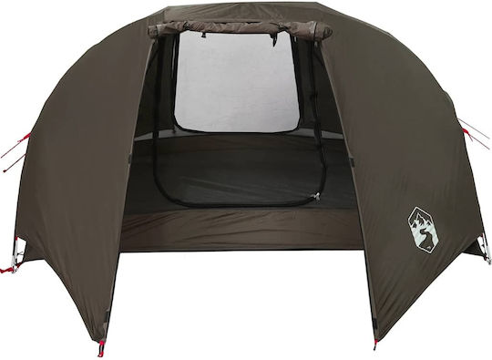 vidaXL Fishing Tent Brown for 5 People