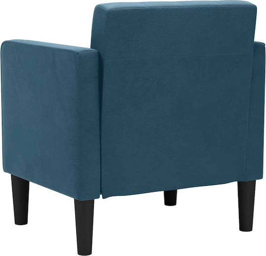 Sessel Aus Samt Blau 70.5x67x74.5cm