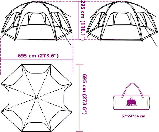 vidaXL Sunshade Green