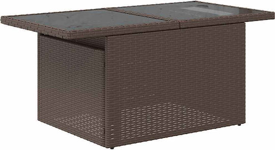Garten- und Outdoor-Möbelsets 5 Stück Braune mit Kissen