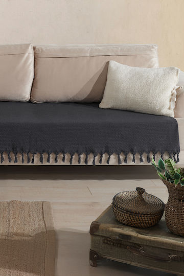 SteweHome Armchair Throw P115xL201cm Gray SteweHome Armchair Throw P115xL201cm Gray