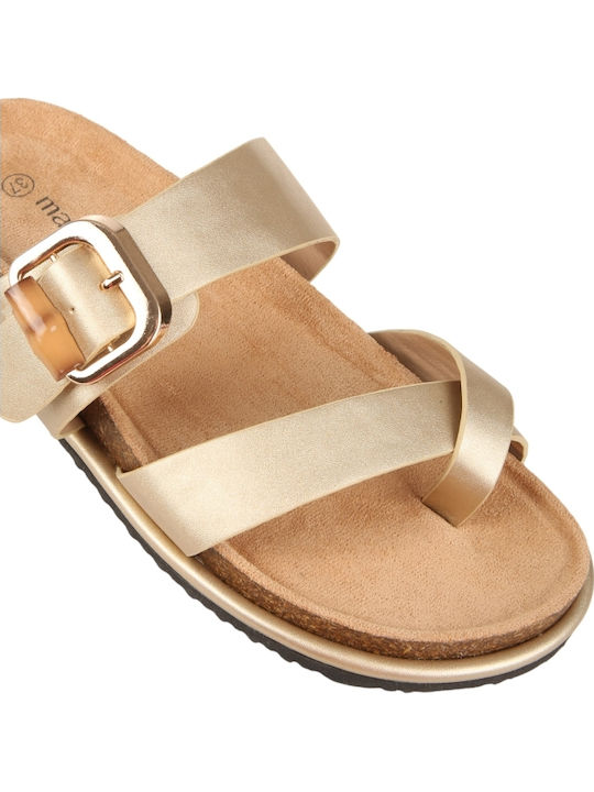 Women's Flat Sandals Gold