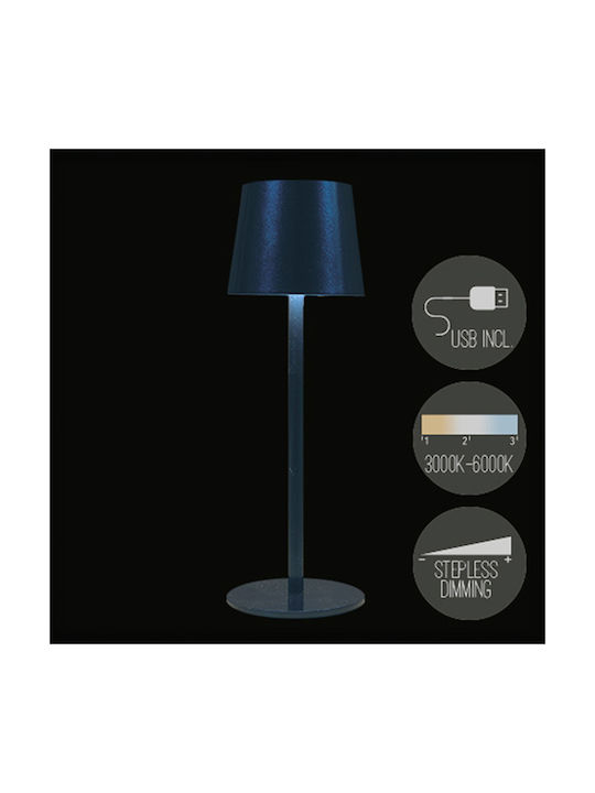 Anna's Collection Tischlampen mit Blauem Hut und Basis
