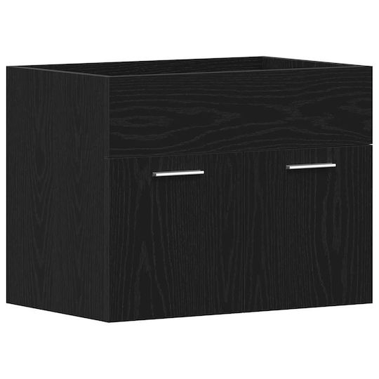 vidaXL Bathroom Vanity Unit Without Sink L60xD38.5xH46cm Black Oak