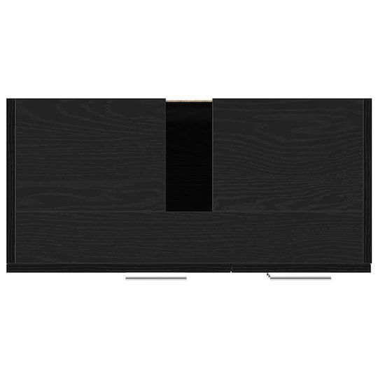 vidaXL Плот Без Мивка 63x30x54см Черен Дъб