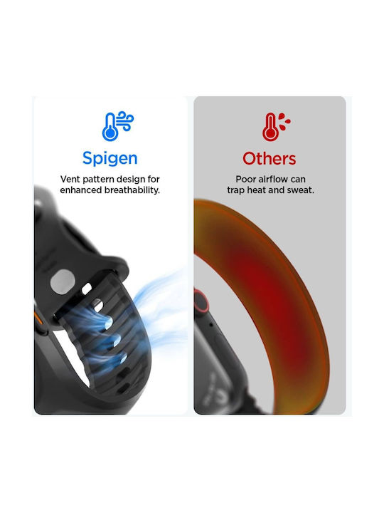 Spigen Spigen Liquid Air Pro & Tempered Glass Apple Watch Ultra 1 2 3 49 Mm Black