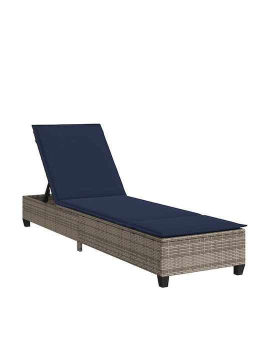 Ξαπλώστρα Rattan με Μαξιλάρι 200x55εκ.