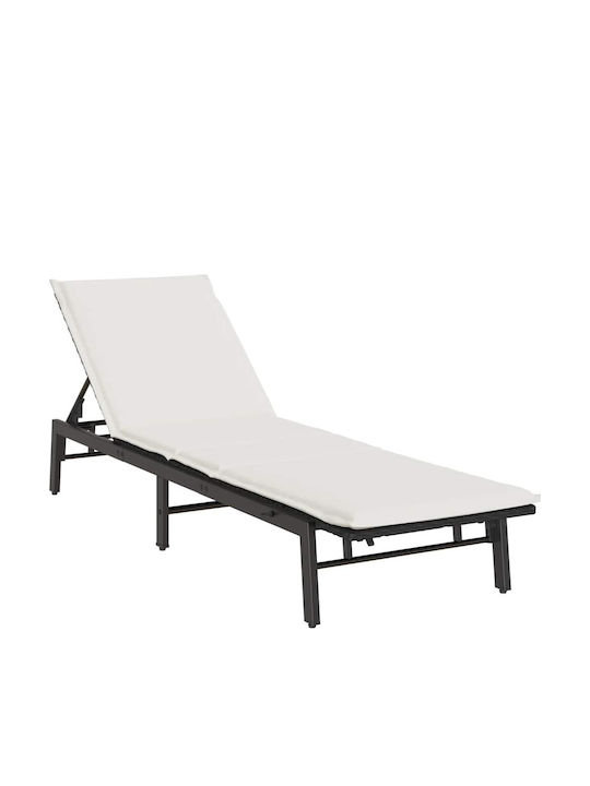 Ξαπλώστρα Rattan με Μαξιλάρι 200x59εκ.