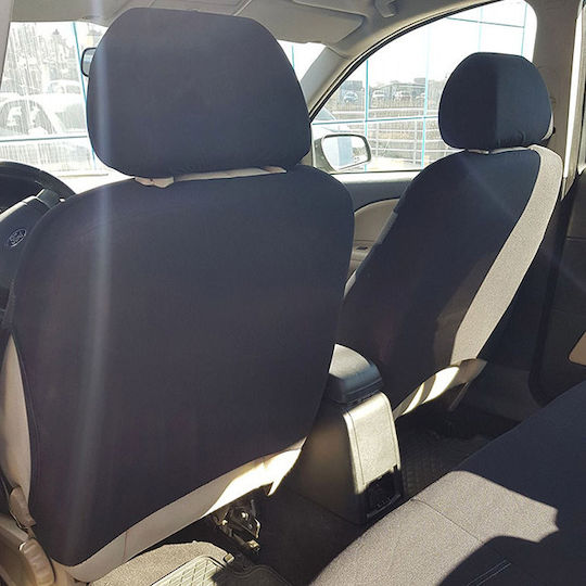 Auto Gs Vordersitzbezüge 4Stück Polyester Super Sport All in One Schwarz / Gray