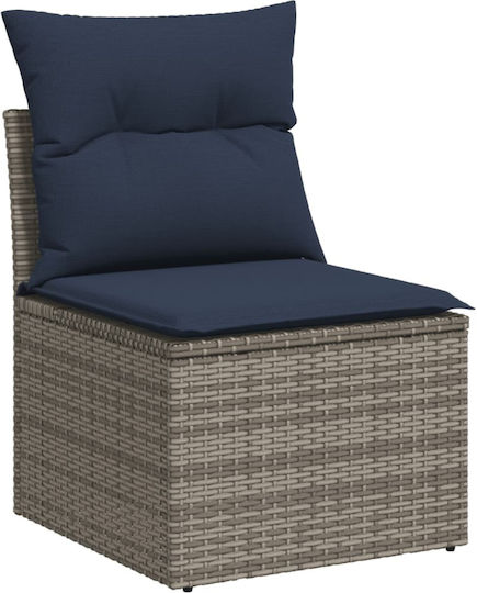 vidaXL Garden & Outdoor Furniture Set Living Room 7 Pieces Gray with Pillows