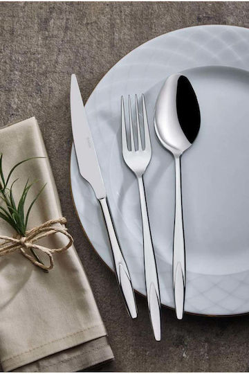 SteweHome Set Of Silver Stainless Steel Dinner Spoons 6 Pieces
