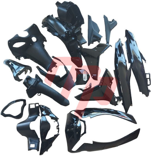 Satz Kunststoffteile Yamaha Crypton-s115 Finn115 Schwarz