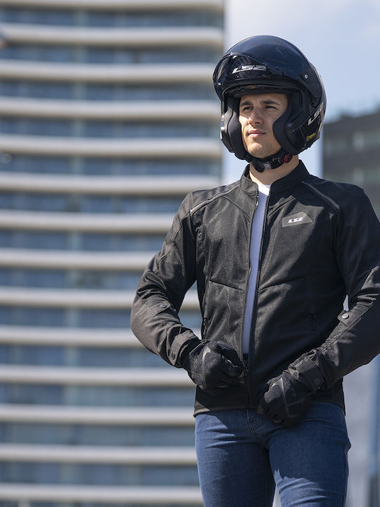 LS2 Breeze Sommer Männer Reitjacke Motorrad Schwarz