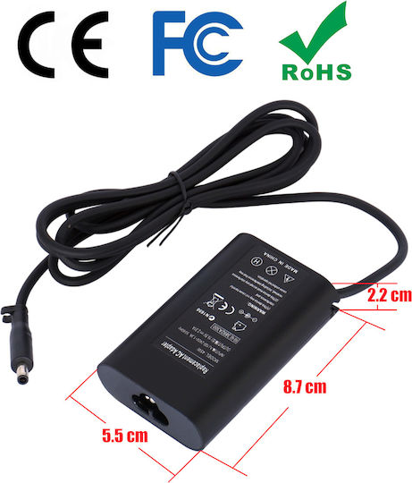 Laptop Charger 45W 19.5V 2.31A for Dell with Detachable Power Cord
