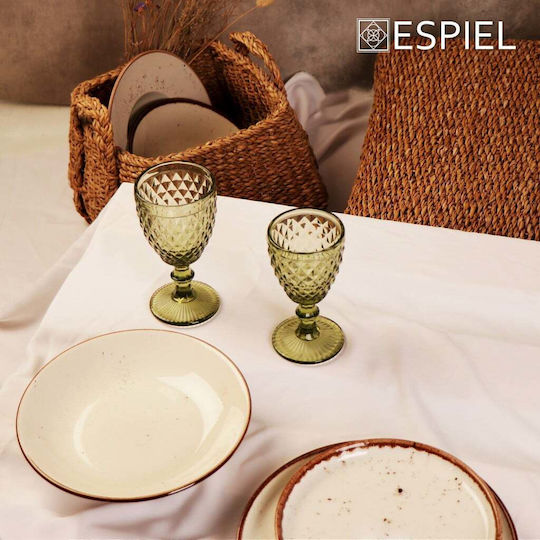 Espiel Tristar Set Water Glasses from Glass in Green Color 6 Pieces