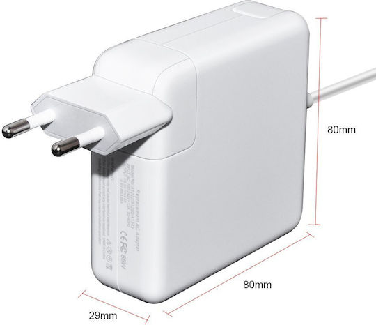 Power Supply Replacement Apple Laptops A1150 A1151 A1172 A1189 A1211 A1226 A1229 A1286 A1175 A1212 A1260 A1290 A1297 A1343 A1222 A1266 18.5v/4.6a 85w Magsafe Jack