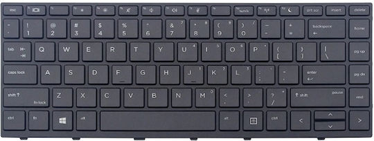Πληκτρολόγιο Laptop για HP με Πλαίσιο και Διάταξη Αγγλικά (US) σε Μαύρο χρώμα