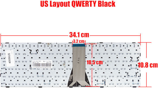 Laptop Keyboard for G50 Z50 B50 G50-70 Z501 G50-45 G50-70AT without Frame and English (US) Layout in Black Color 40056US
