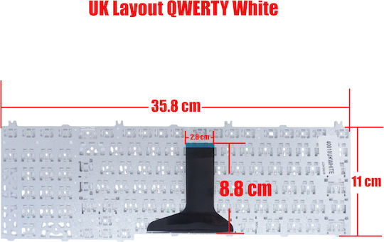 Laptop Keyboard Toshiba Satellite L755 C650 C650d C655 C655d L650 L650d L655 L655d L670 L670d L675 L675d Pro C650 C655 C660 C665 L650 L655 L670 UK White Code 40010ukwhite