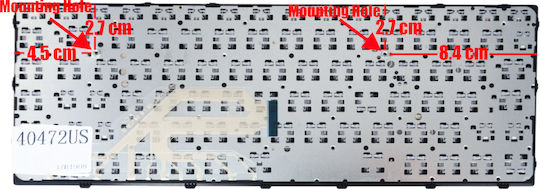 Πληκτρολόγιο Laptop για HP με Πλαίσιο και Διάταξη Αγγλικά (US) σε Μαύρο χρώμα