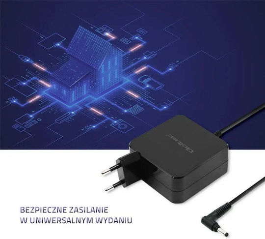 Qoltec Laptop Charger 65W 19V 3.42A for Huawei with Detachable Power Cord