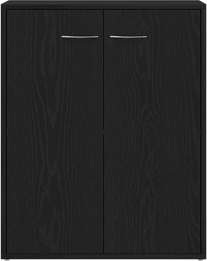 Μπουφές Ξύλινος Μαύρος Δρυς 60x30x75cm