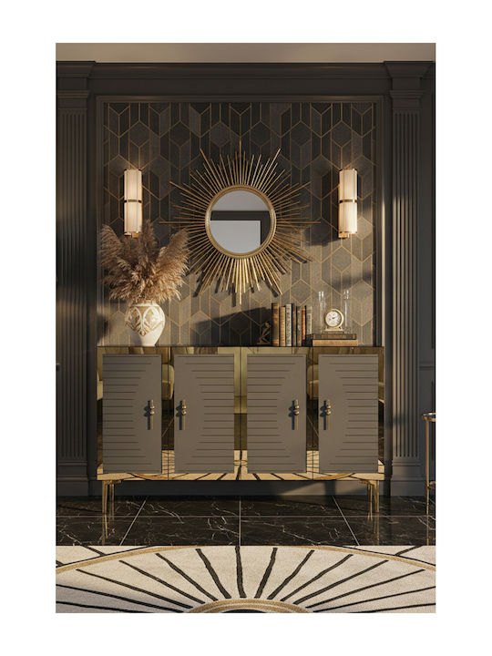 Sideboard aus Metall Weiß 120x32x75cm
