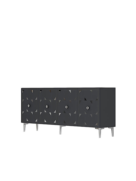 Μπουφές με Καθρέπτη Καφέ 180x32x75cm