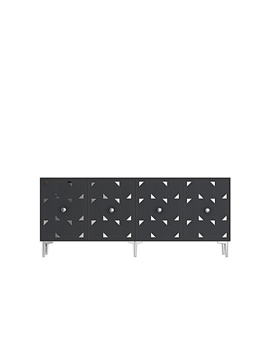 Μπουφές με Καθρέπτη Καφέ 180x32x75cm
