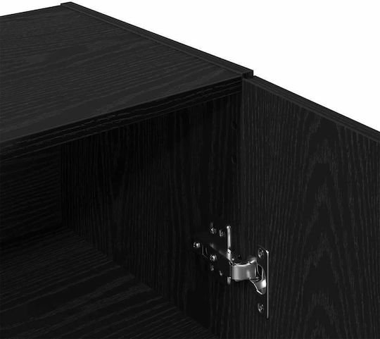 Bufet Din Lemn cu Sertare Stejar Negru 100x36x60cm