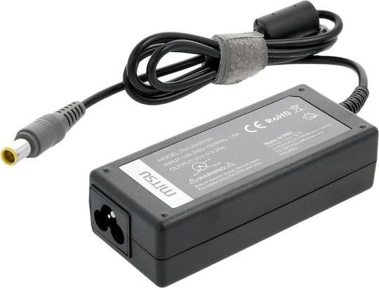 Mitsu Φορτιστής Laptop 65W 20V 3.25A για Lenovo με Αποσπώμενο Καλώδιο Τροφοδοσίας