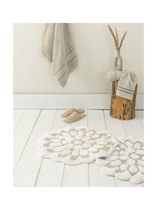 Nima Petal Bumbac 60x60cm Gri Deschis