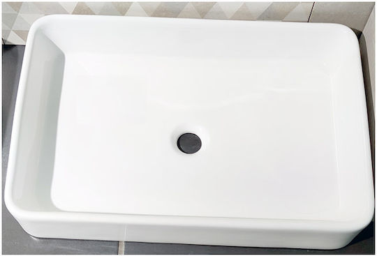 KLP Plus Einbau Badezimmerwaschbecken Porzellan 61x35cm KLP Plus Einbau Badezimmerwaschbecken Porzellan 61x35cm