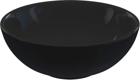 vidaXL Επικαθήμενος Νιπτήρας Κεραμικός 28x28x10cm Μαύρος vidaXL Επικαθήμενος Νιπτήρας Κεραμικός 28x28x10cm Μαύρος