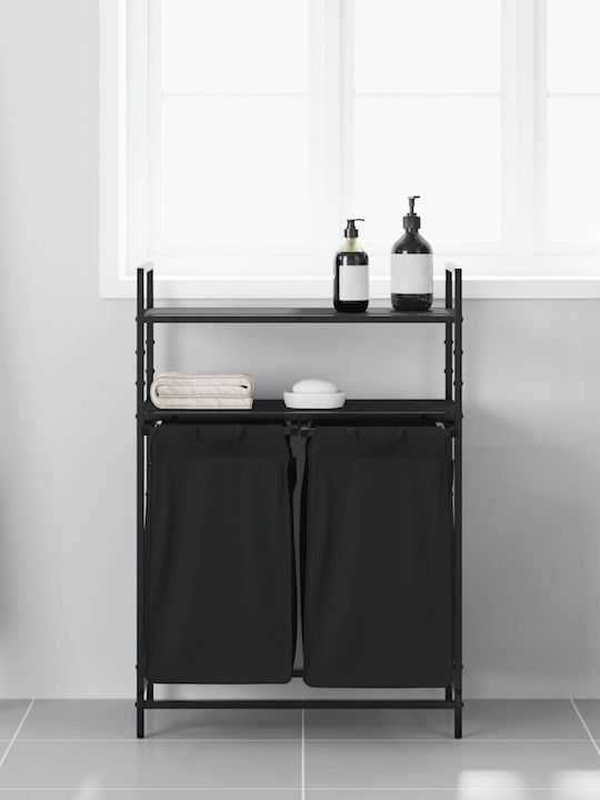 vidaXL Laundry Basket Fabric Black