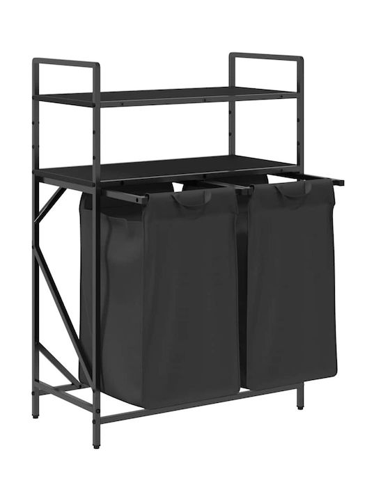 vidaXL Laundry Basket Fabric Black