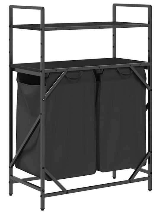 vidaXL Laundry Basket Fabric Black