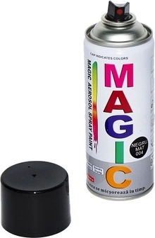 Magic Σπρέι Βαφής με Ματ Εφέ Μαύρο Μαύρο Ματ 450ml